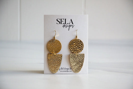 Hammered Gold Earrings