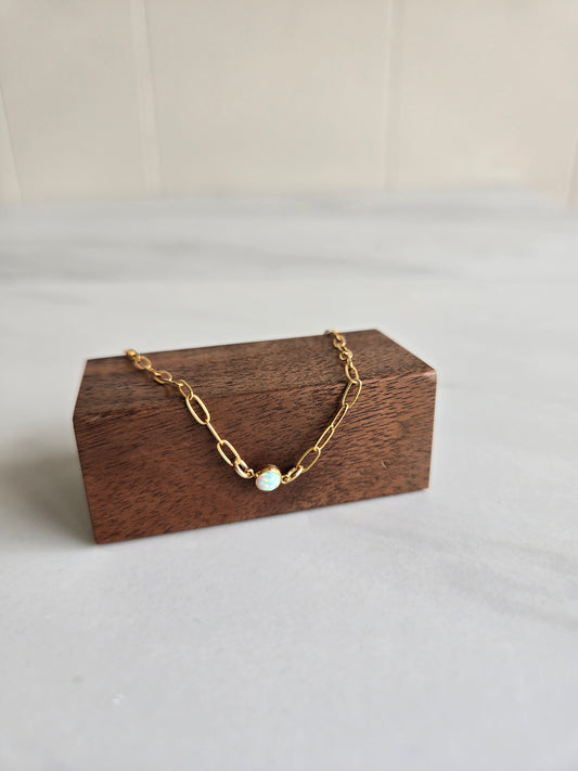 Spreading Sonshine Gold Chain & Opal Bracelet