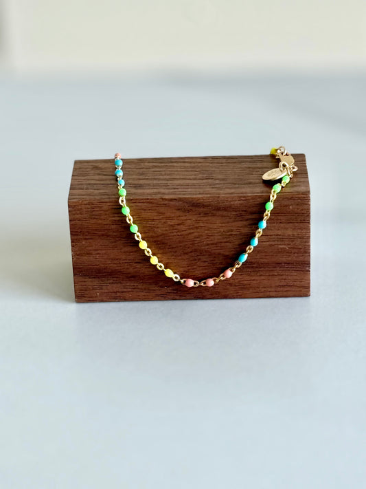 Spreading Sonshine Rainbow Pastel Anklet