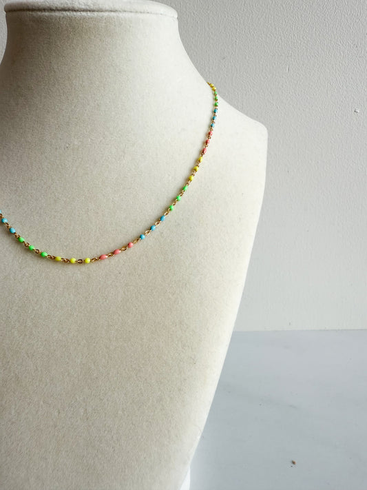 Spreading Sonshine Rainbow Pastel Necklace