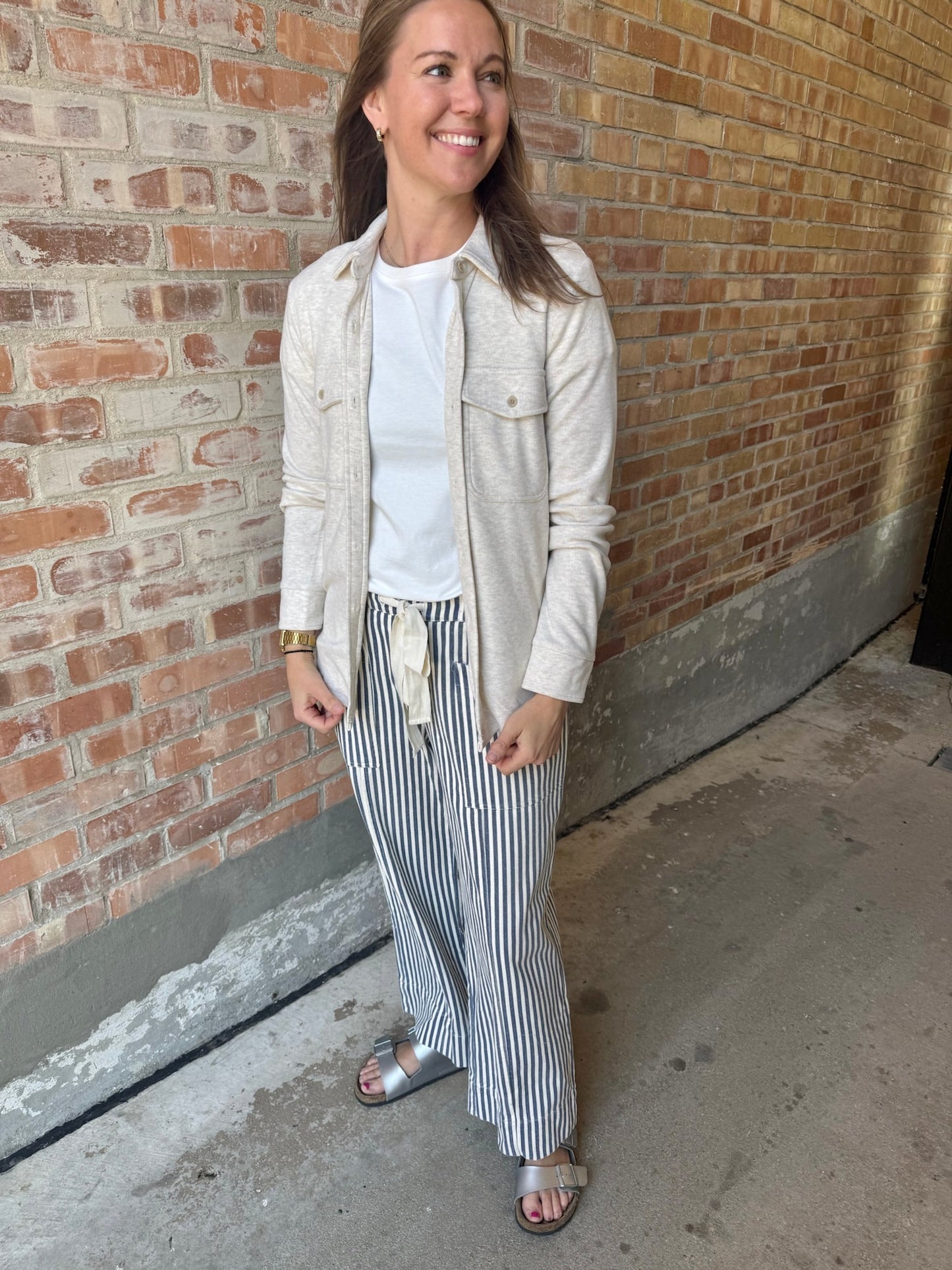 Striped Drawstring Pants
