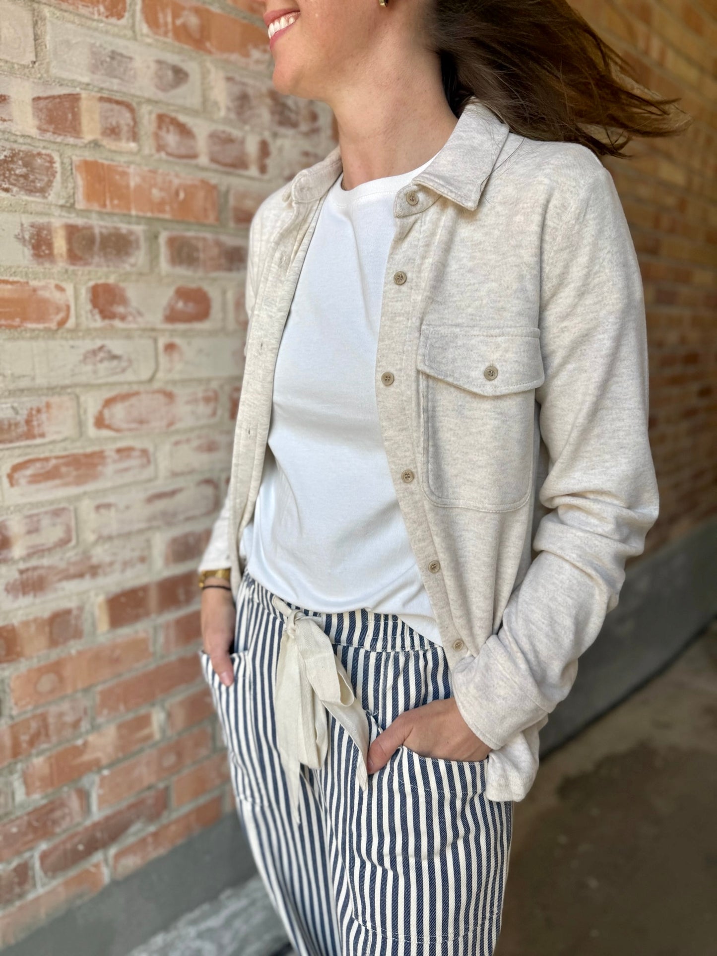 Striped Drawstring Pants