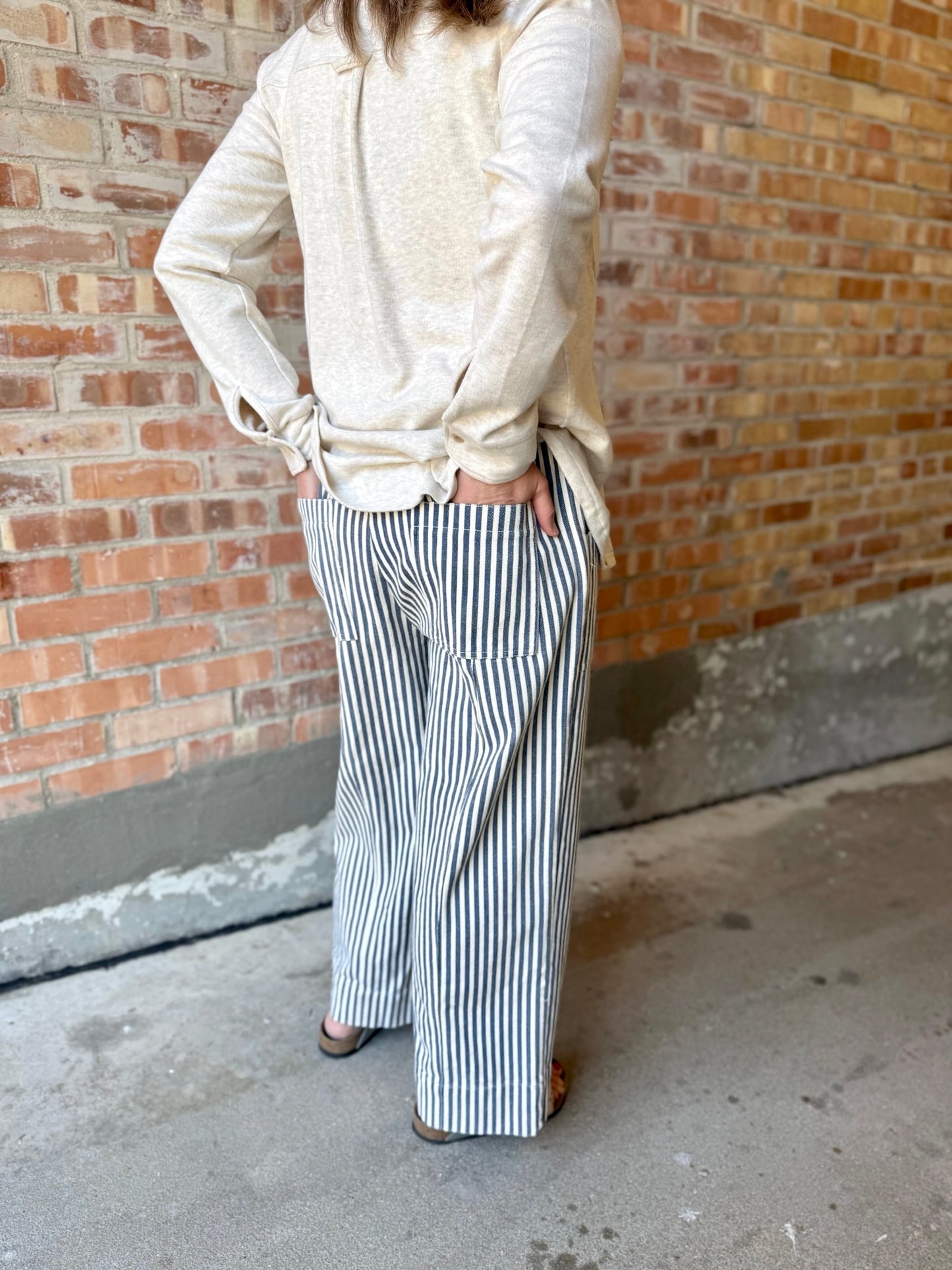 Striped Drawstring Pants