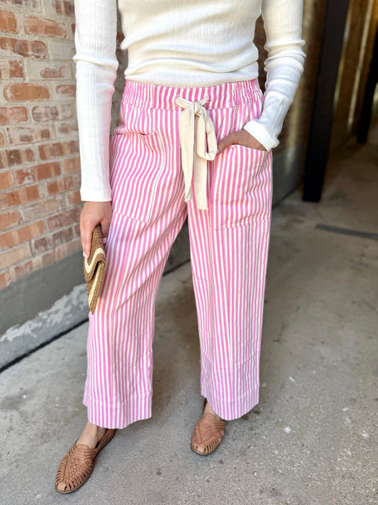 Striped Drawstring Pants