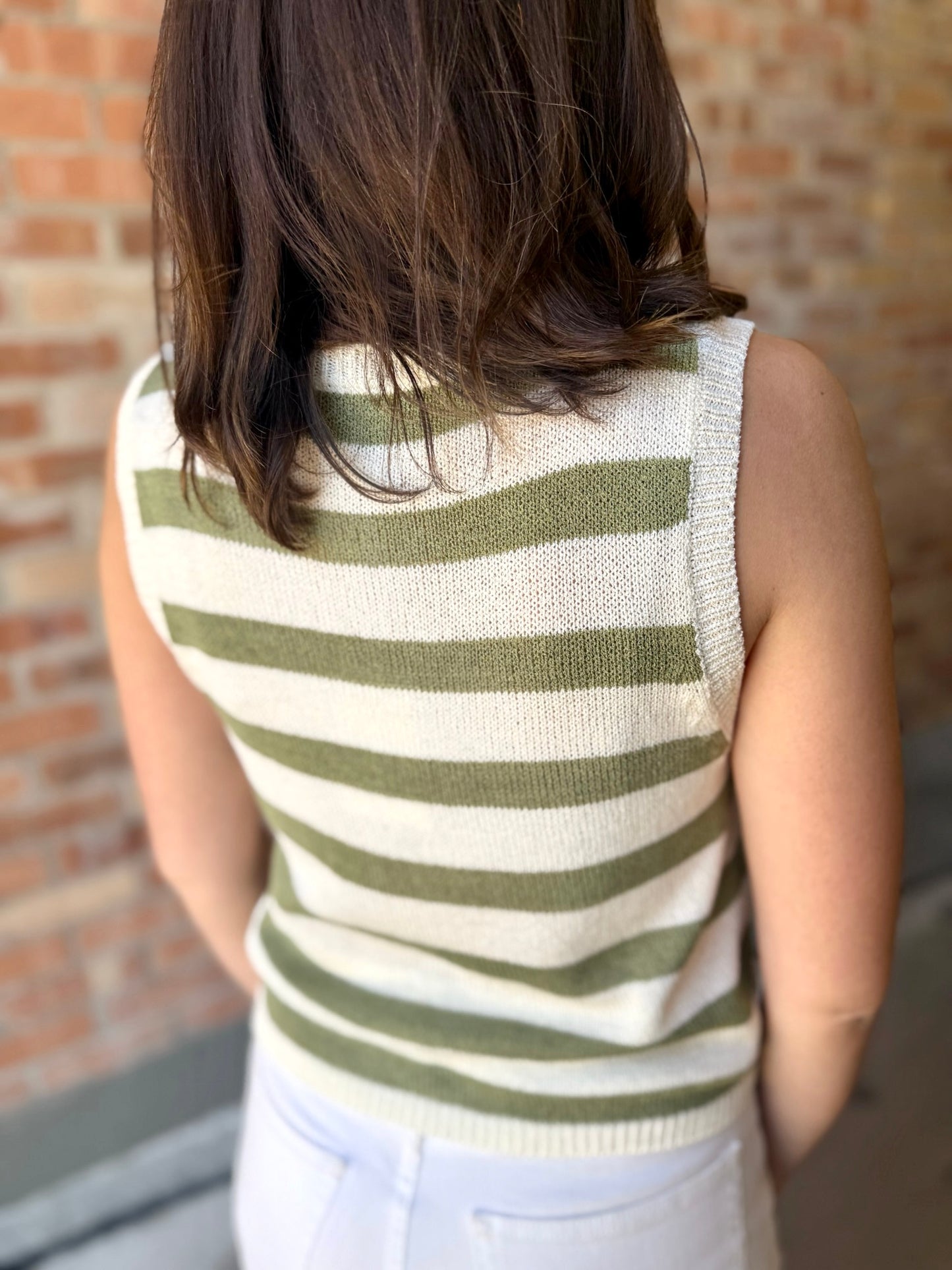 Striped Knit Vest Top