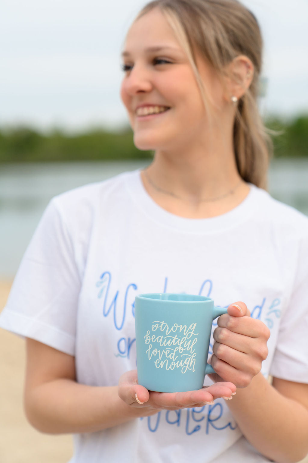 Strong, Beautiful, Loved, Enough Ceramic Mug