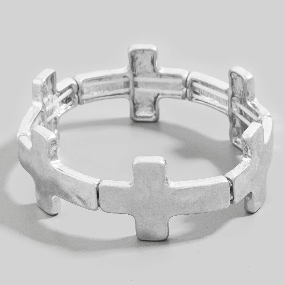 Metallic Cross Link Bracelet