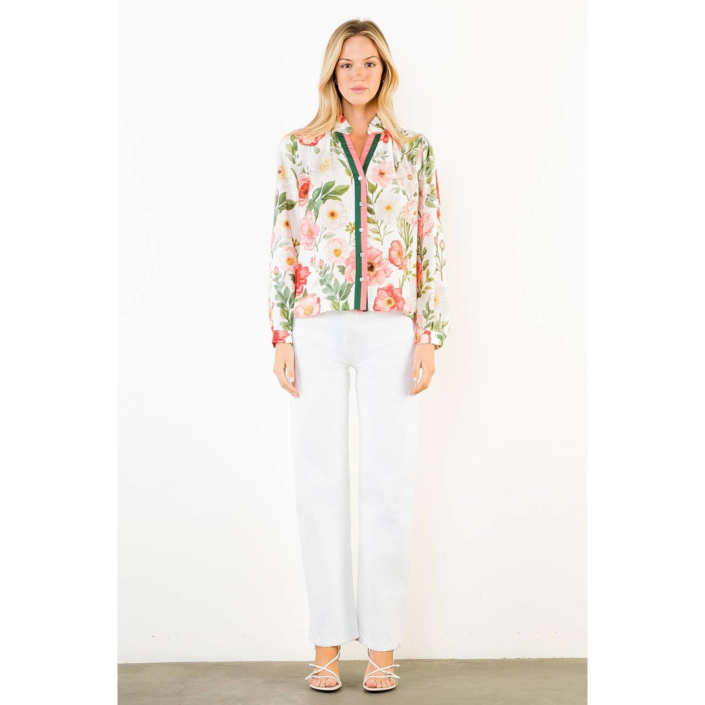 Garden Floral Print Top
