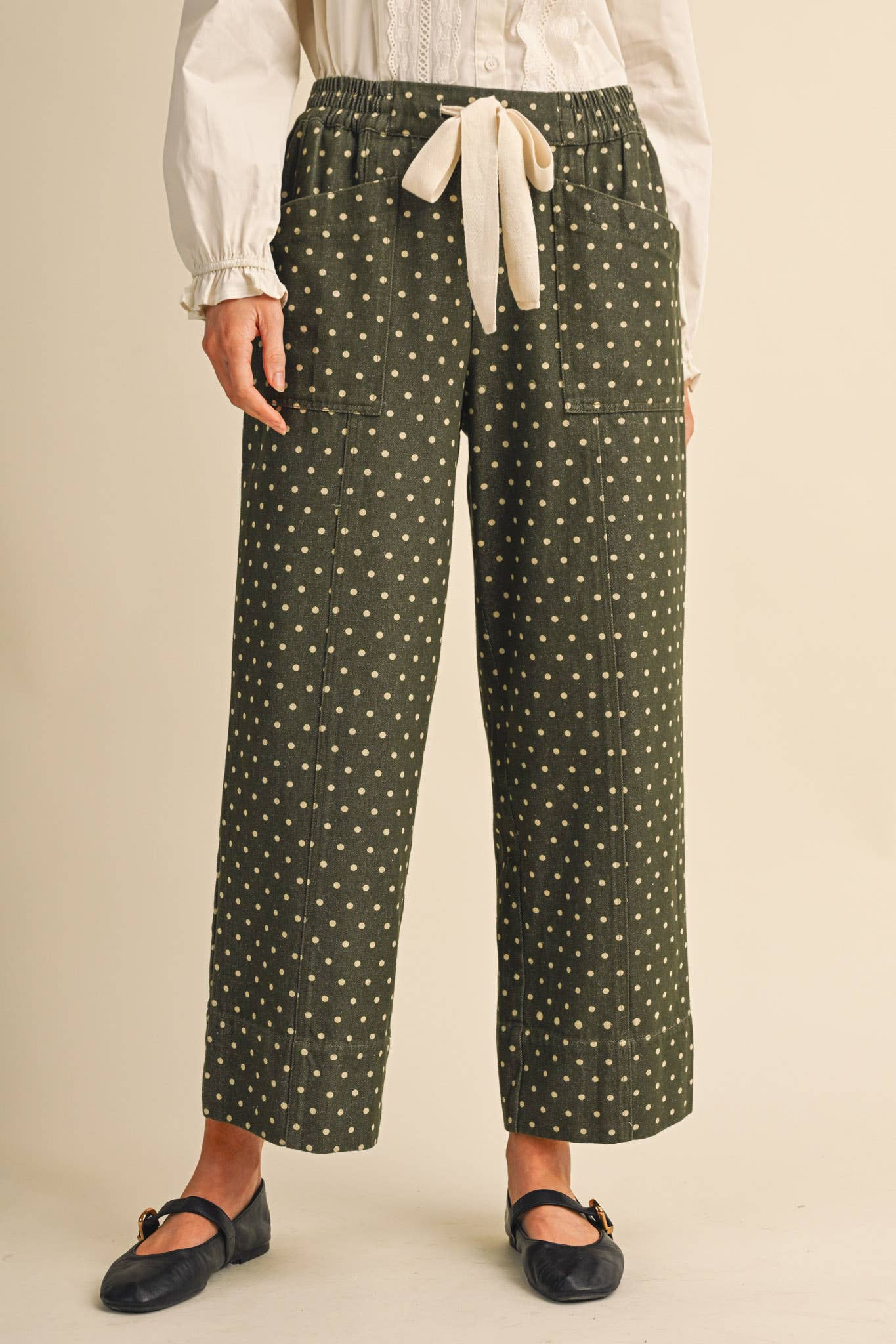 Polka Dot Cropped Pants
