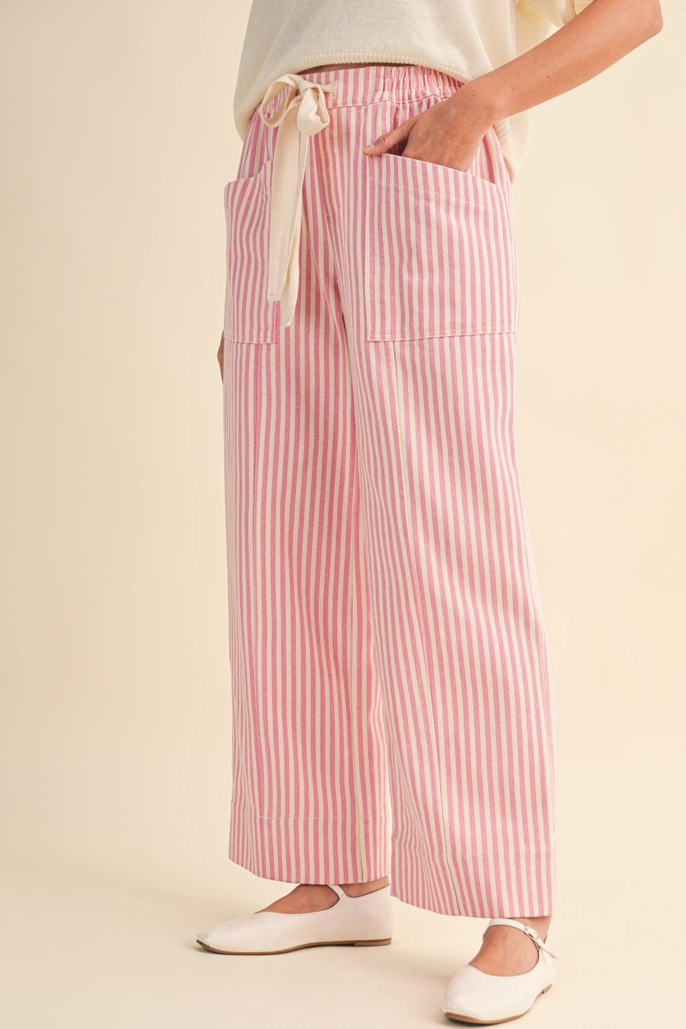 Striped Drawstring Pants