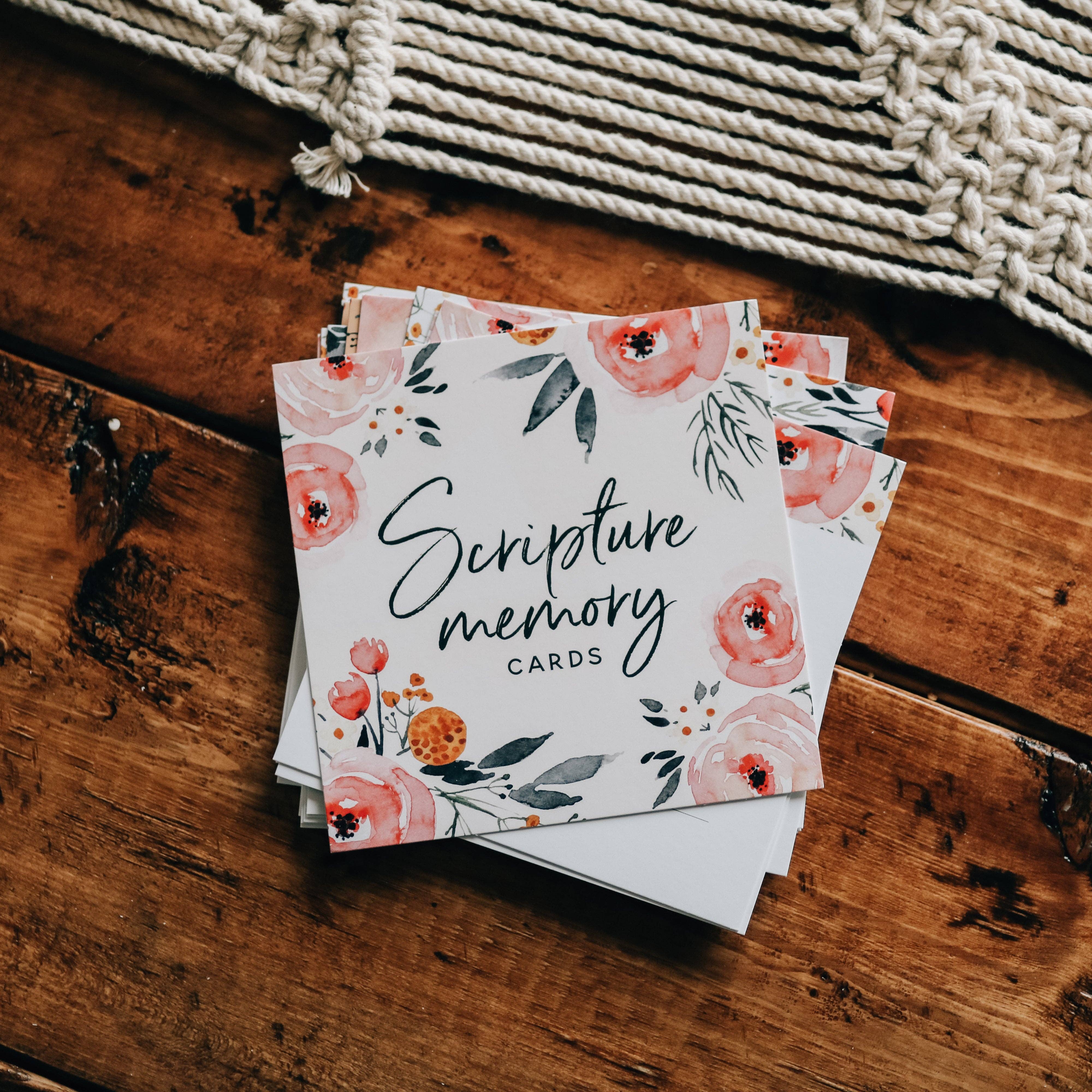 Floral Scripture Memory Cards – Waves of Grace Letter Co.