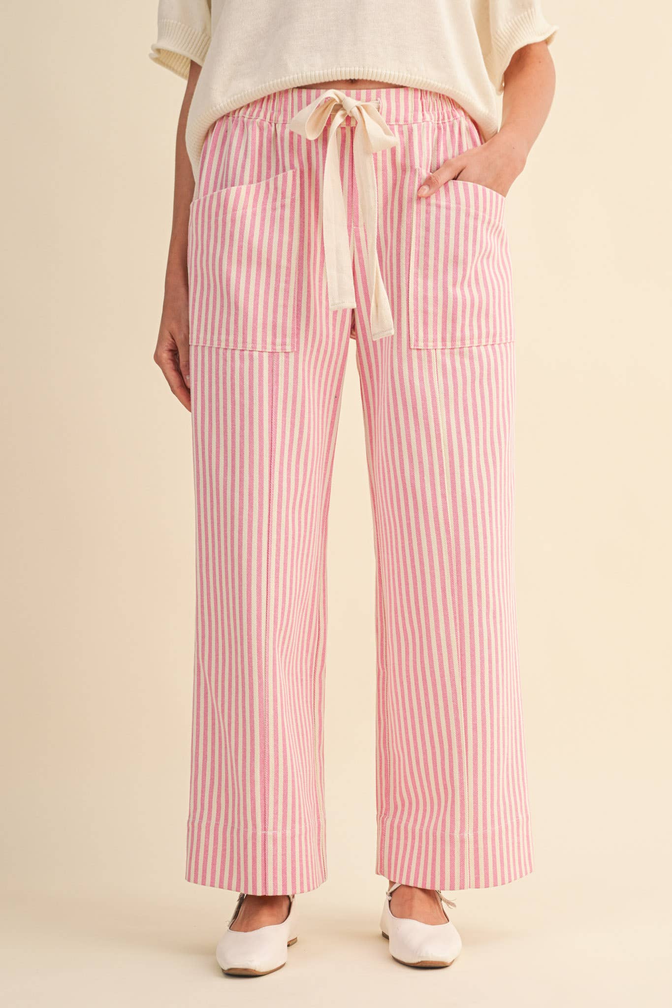 Striped Drawstring Pants