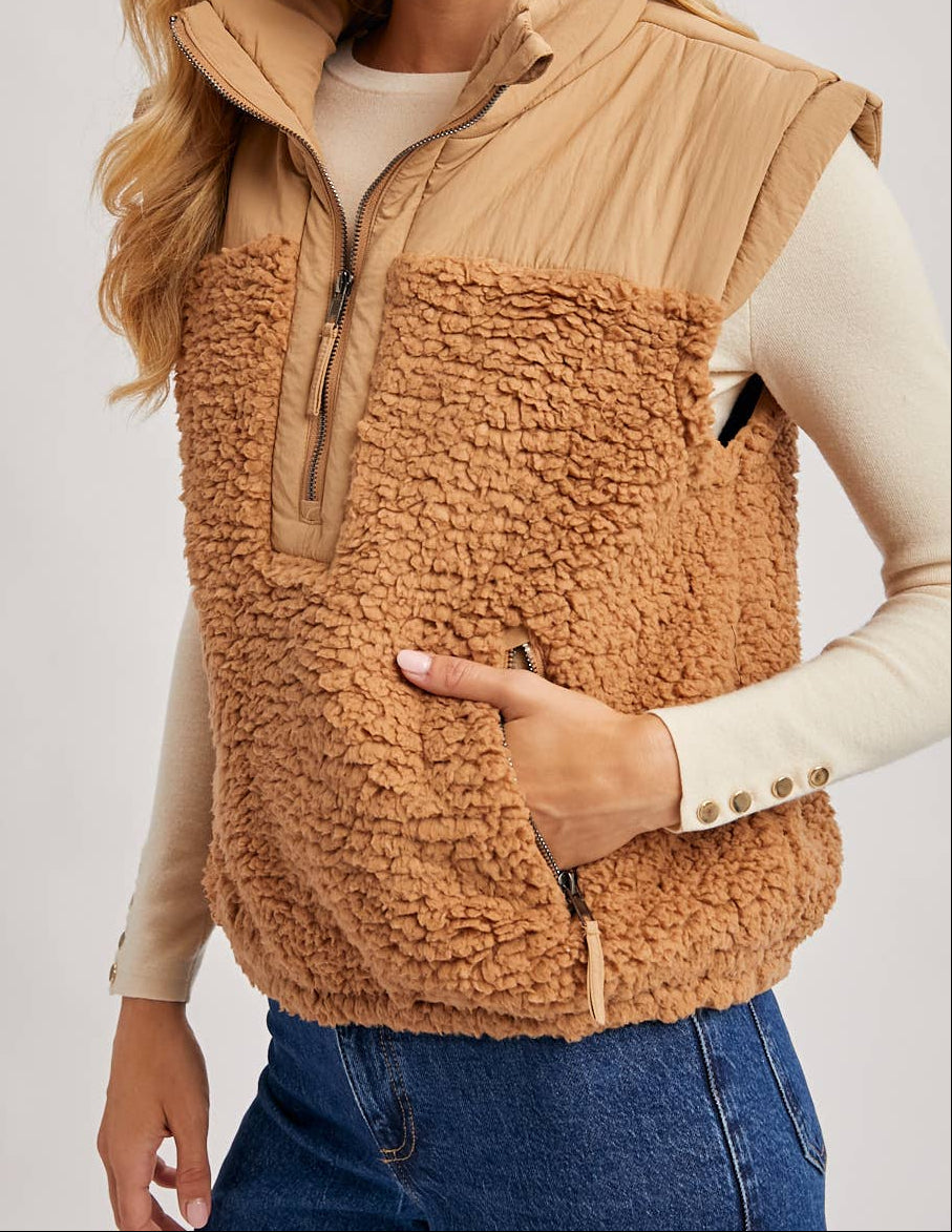 Sherpa Pullover Vest