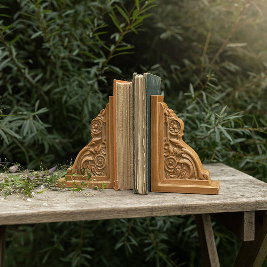 Wood Corbel Bookend Set