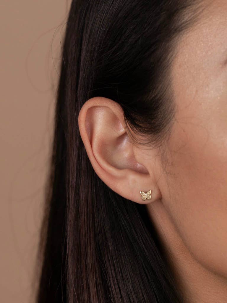Gold Butterfly Earrings
