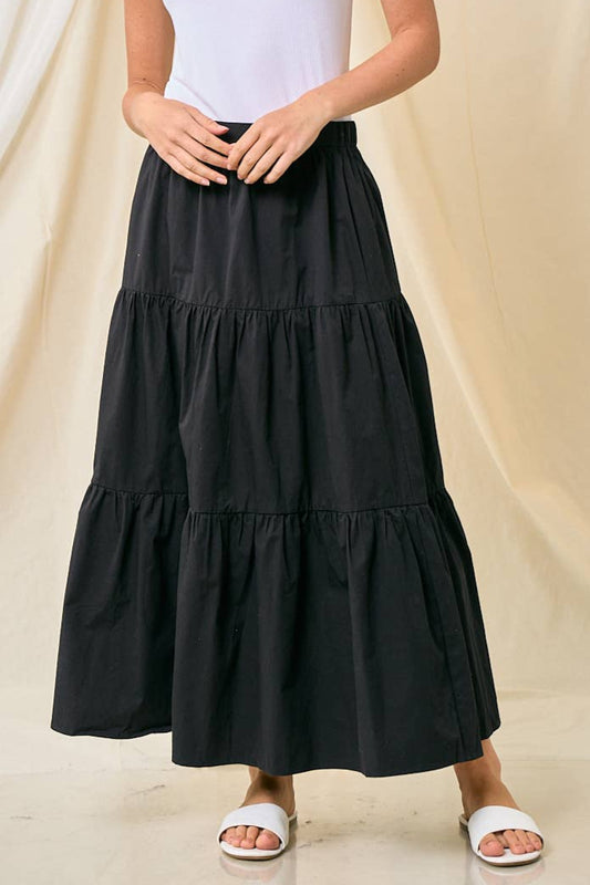 Black Tiered Skirt