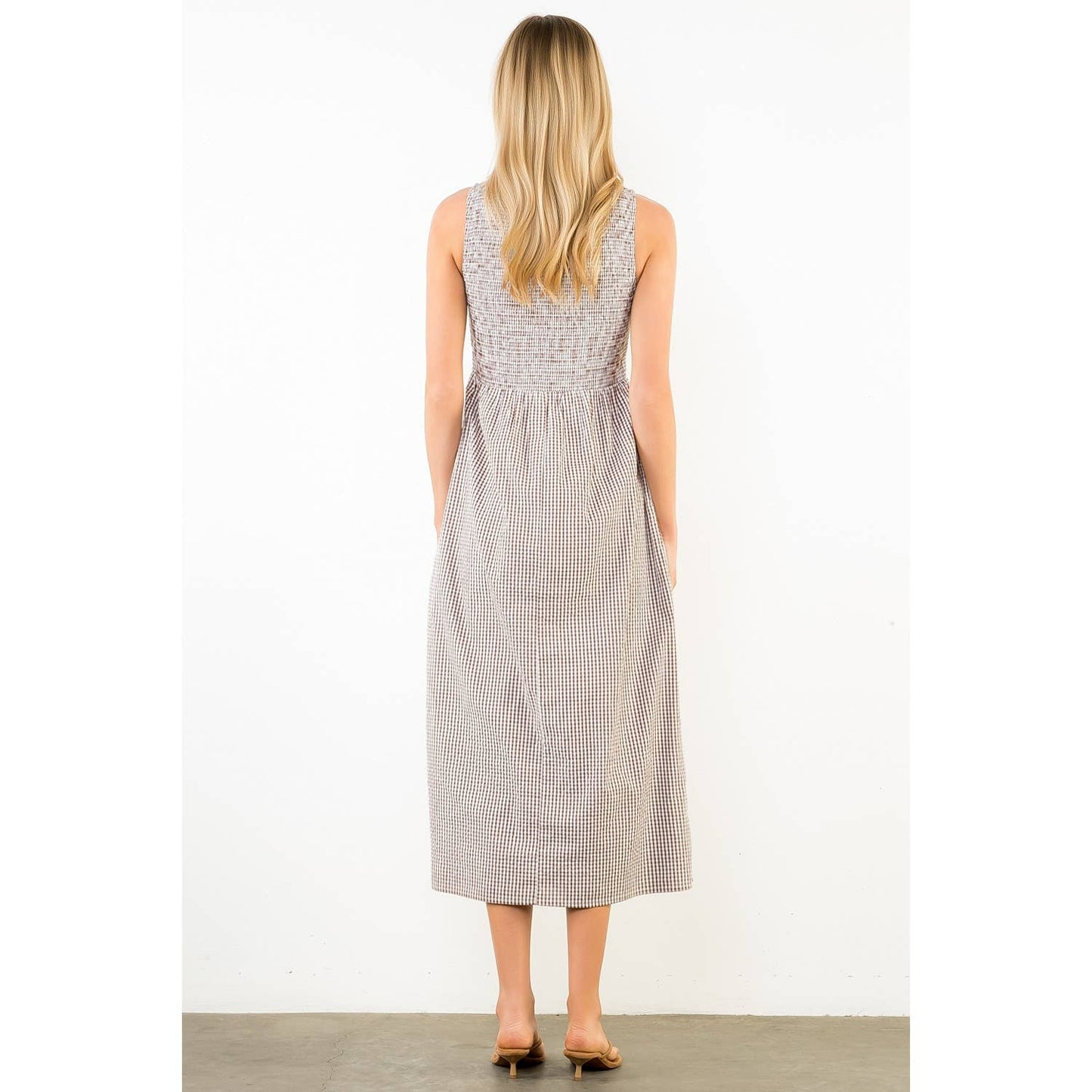 Smocked Gingham Dress