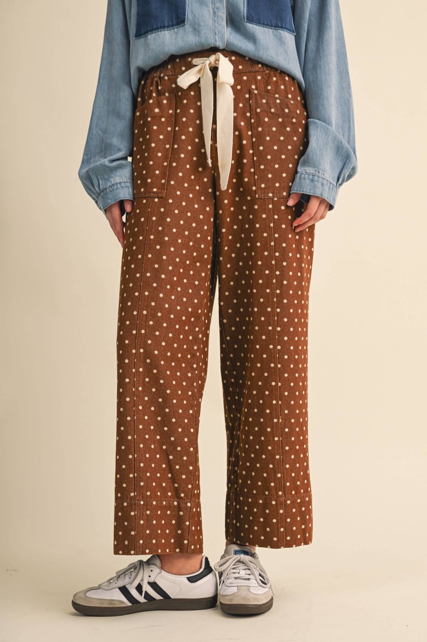 Polka Dot Cropped Pants