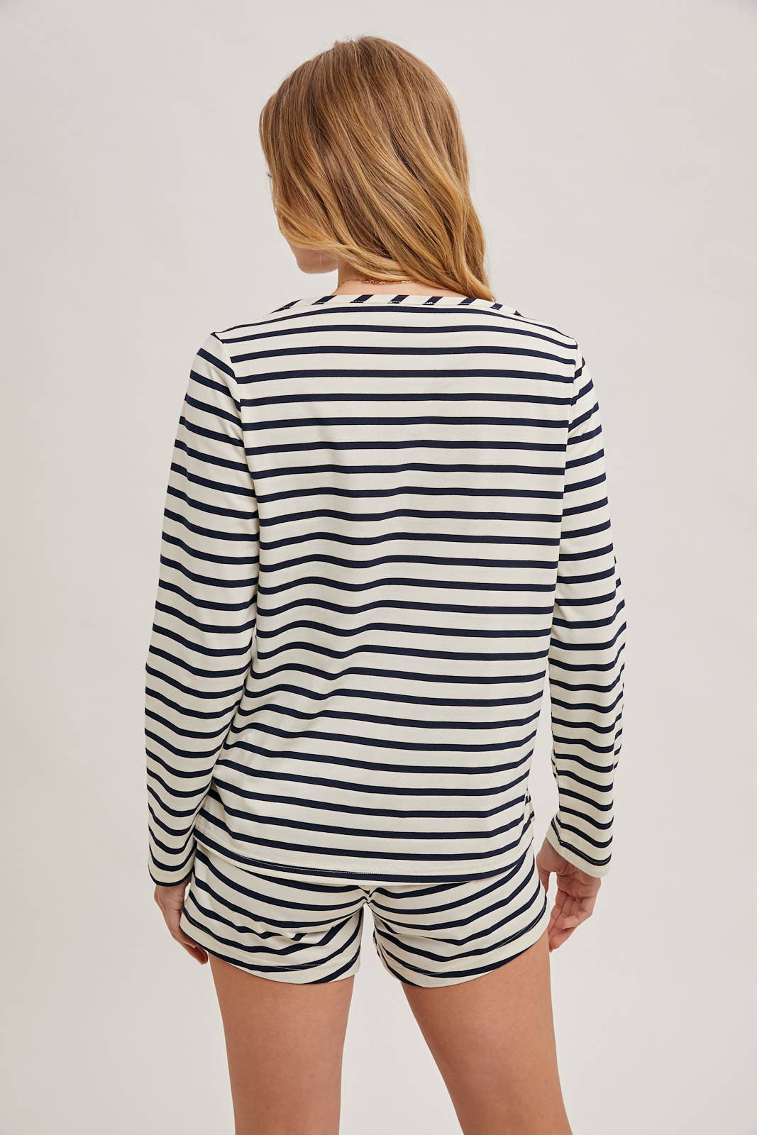 Lela Striped Top and Shorts Set