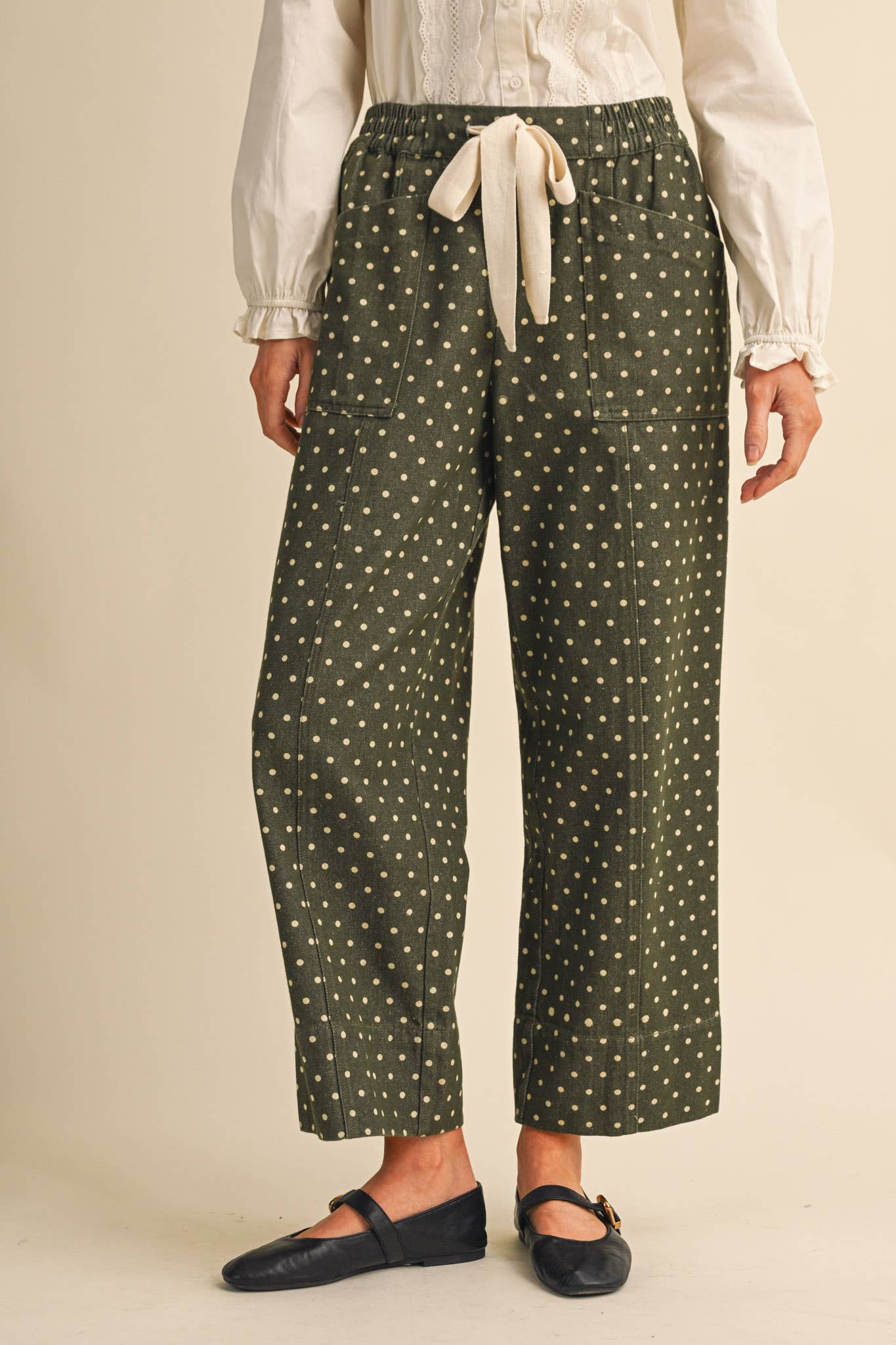 Polka Dot Cropped Pants