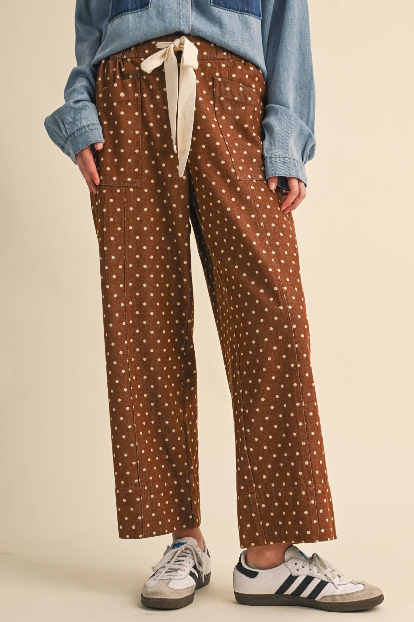 Polka Dot Cropped Pants