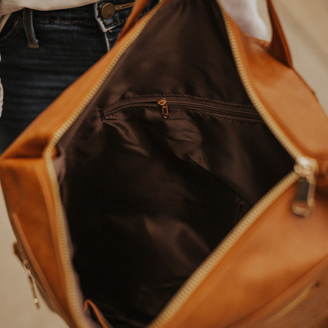 Reese Oversized Camel Backpack