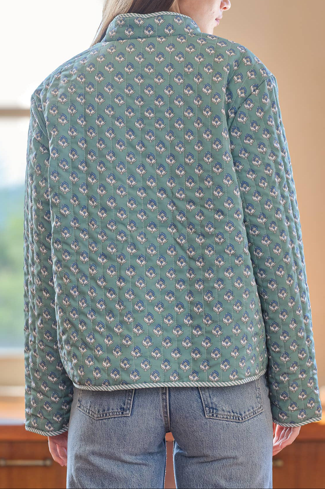 Reversible Floral and Stripe Jacket