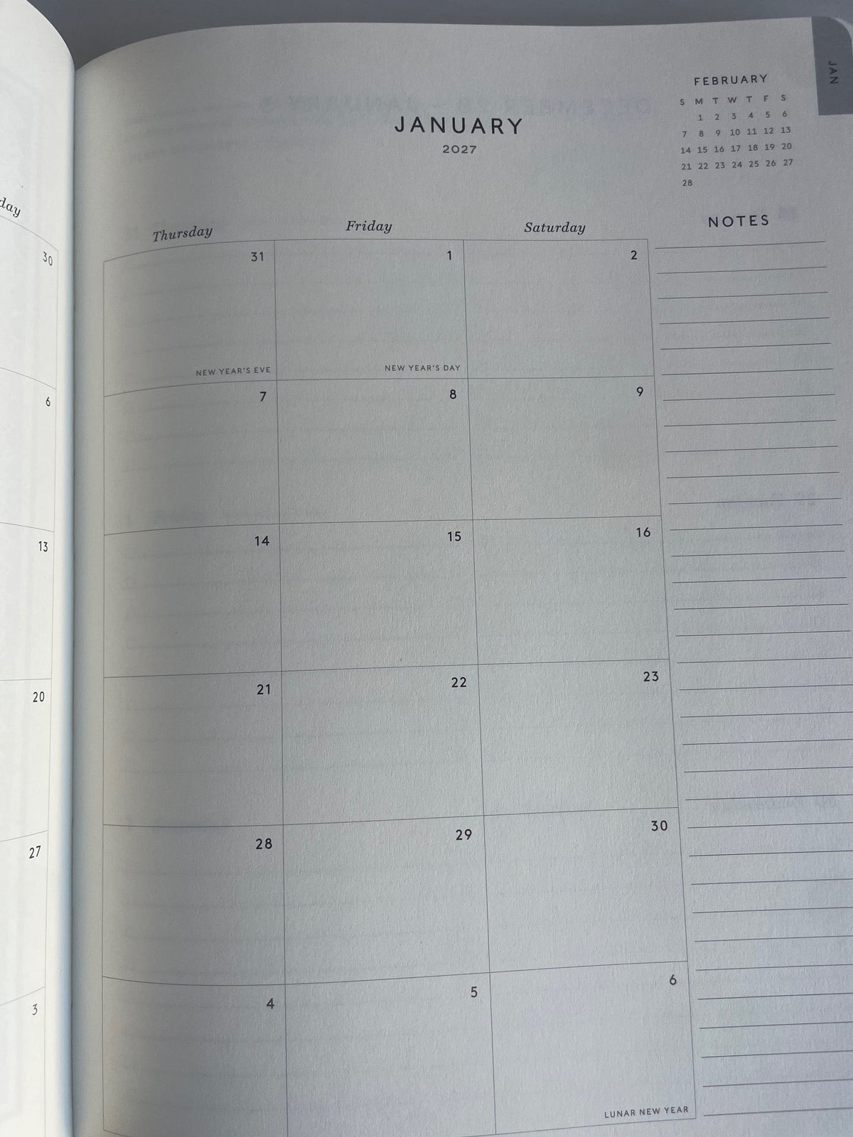 2027 Cross-stitch 12-Month Planner