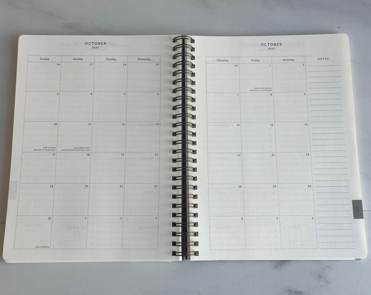 2027 Hydrangea 12-Month Planner
